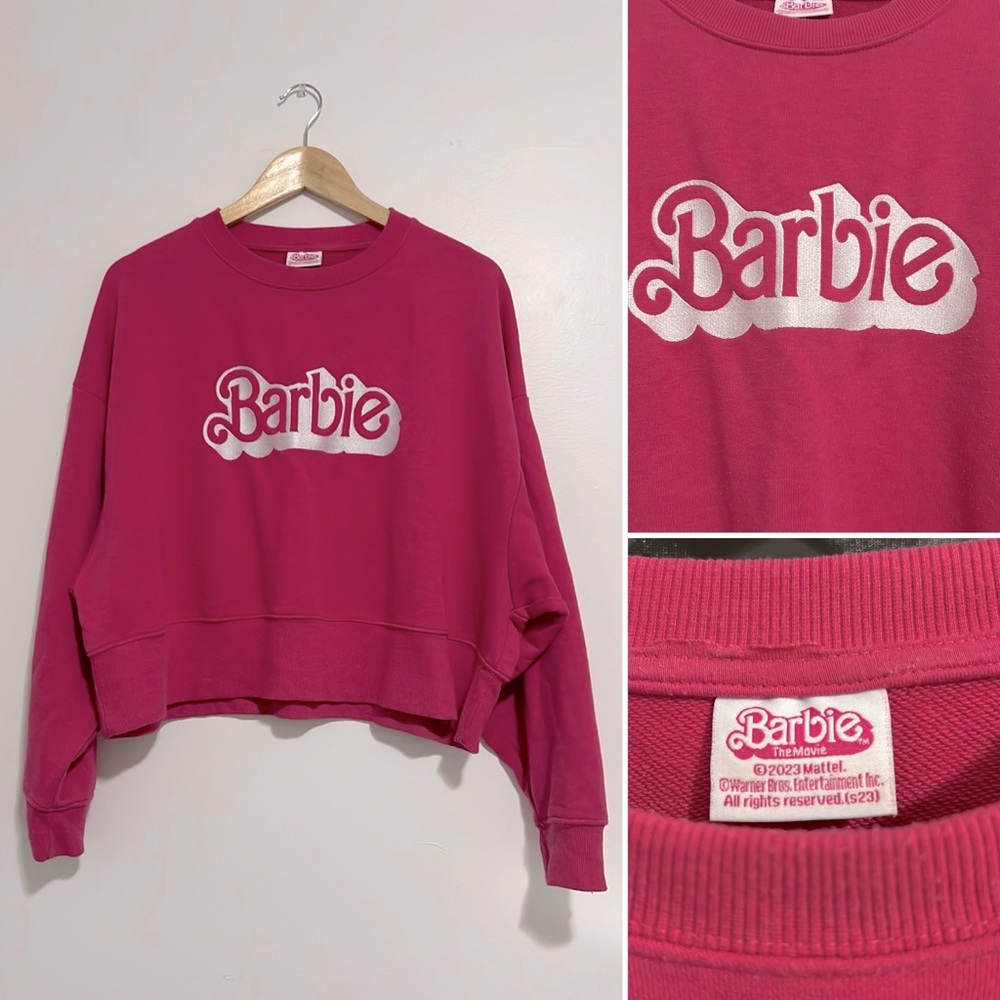 Iconic Barbie Sweatshirt. Barbie Core. Pink. US S/M